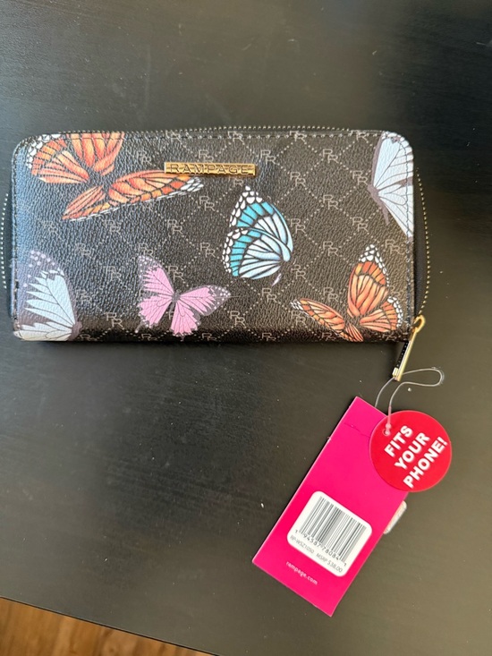 Rampage Handbags - NWT Rampage Women's Black Butterfly Zip Around Wallet